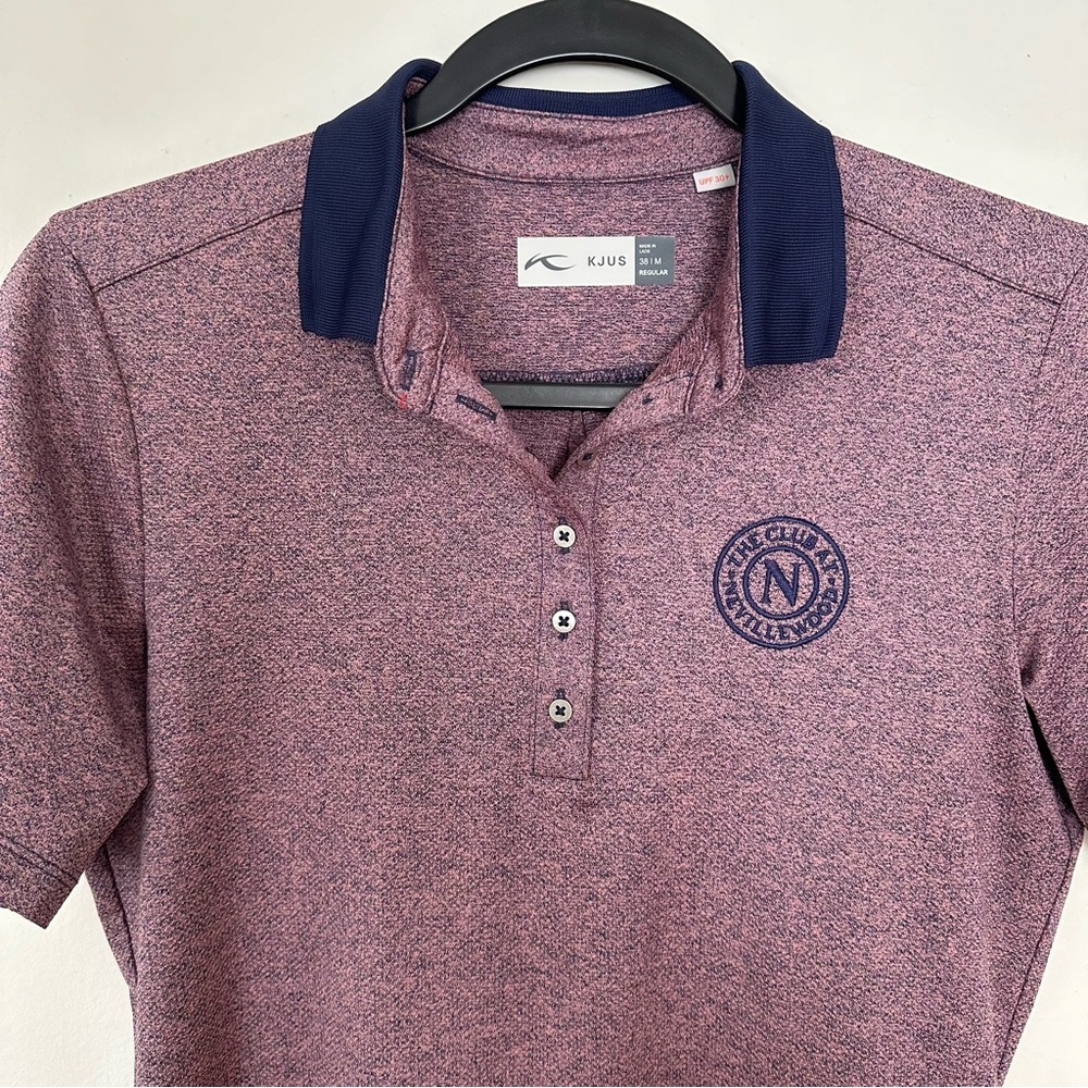 Kjus Performance Golf Polo Pink/Blue Women’s Size Medium Nevillewood CC